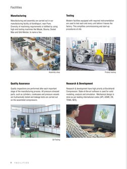 Facilities
Assembly shop
8
Testing
Modern facilities equipped with
instrumentation
are used to test each and every unit bef