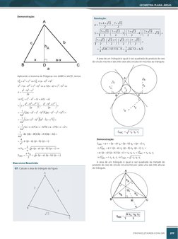 297
GEOMETRIA PLANA: ÁREAS
PROMILITARES.COM.BR
Demonstração:
Aplicando o teorema de Pitágoras nos ∆ABD e ∆ACD, temos:
(
)
(
)