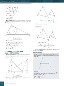 298
GEOMETRIA PLANA: ÁREAS
PROMILITARES.COM.BR
Demonstração:
C
A
B
ABC
ABC
ABC
ABC
A
B
C
ABC
3
A B C ABC
ABC
2
A B C
ABC
A B