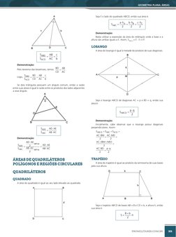301
GEOMETRIA PLANA: ÁREAS
PROMILITARES.COM.BR
ABD
ACD
S
AB
c
S
AC
b
=
=
Demonstração:
Pelo teorema das bissetrizes, temos: B