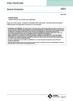 May 2000
– Problem solving
Problem solving in the corrosion and coating field
Proper use of this manual - if needed in com