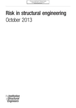 Risk in structural engineering
October 2013