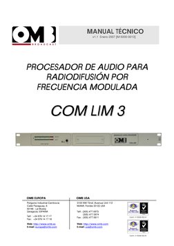 Certif. nº ES08-002-A
Certif. nº ES08-002-B
MANUAL TÉCNICO
v1.1 Enero 2007