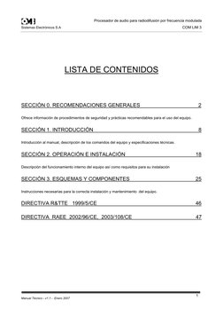 Procesador de audio para radiodifusión por frecuencia modulada
Sistemas Electrónicos S.A