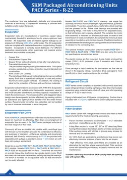 SKM Packaged Airconditioning Units
PACF Series - R-22
4
The condenser fans are individually statically and dynamically
bala