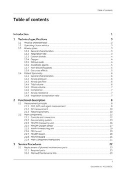Table of contents
i
Document no. M1214853C
Table of contents
Introduction
1
1
Technical specifications
3
1.1
Physical charac