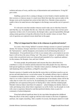 3
Outsider Witness: Commonly asked questions Maggie Carey& Shona Russell
iso