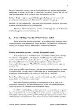 6
Outsider Witness: Commonly asked questions Maggie Carey& Shona Russell
Par