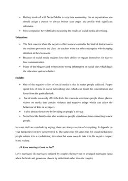  Getting involved with Social Media is very time consuming. As an organization you
should assign a person to always bolster