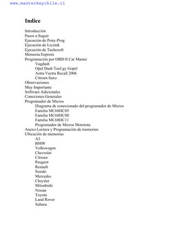 Indice
Introducción
Pasos a Seguir
Ejecución de Pony-Prog
Ejecución de Licznik
Ejecución de Tachosoft
Memoria Eep