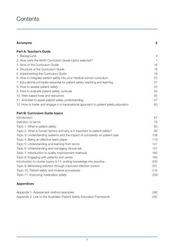 1
Acronyms
2
Part A: Teacher’s Guide
1. Background
4
2. How were the WHO Curriculum Guide topics selected?
7
3. Aims of the C