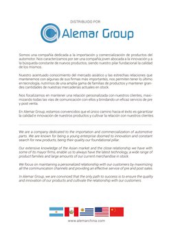 Somos una compañía dedicada a la importación y comercialización de productos del
automotor. Nos caracterizamos por ser una c