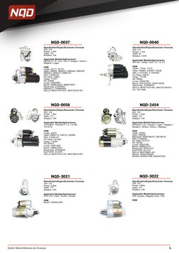 NQD-0056
Specification/Específicaciones Técnicas
Volt: 12V
Power: 1.3kw
Teeth: 11T
Rotation: CW
Applicable Models/Aplicacione