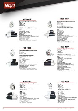 NQD-4035
Specification/Específicaciones Técnicas
Volt: 12V
Power: 1.8kw
Teeth: 10T
Rotation: CCW
Applicable Models/Aplicacion