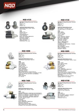 NQD-7405
Specification/Específicaciones Técnicas
Volt: 12V
Power: 2.2kw
Teeth: 10T
Rotation: CW
Applicable Models/Aplicacione