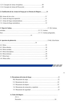 1.2.5. Concepto de Armas Arrojadizas……………………………….…09
1.2.6. Concepto de Armas de Proyección ………………………….…...09
2. Clasificac