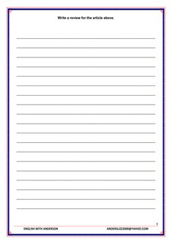 9
ENGLISH WITH ANDERSON ANDERSLIZZ2000@YAHOO.COM
Write