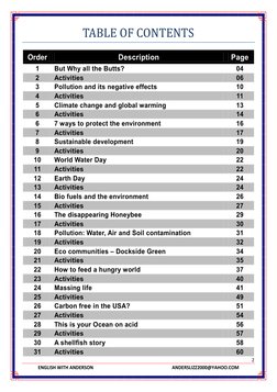 2
ENGLISH WITH ANDERSON ANDERSLIZZ2000@YAHOO.COM
TABLE