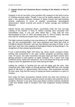 HISTORY OF AVIATION
CHAPTER 1
IC-76 AVIATION INSURANCE
3
3. Captain Alcock and Lieutenant Brown crossing of the Atlantic