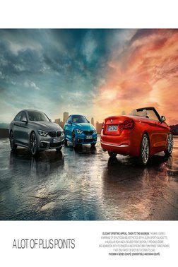 A LOT OF PLUS POINTS
ELEGANT SPORTING APPEAL, TAKEN TO THE MAXIMUM. THE BMW 4 SERIES –
A MARRIAGE OF ATHLETICISM AND AESTHE