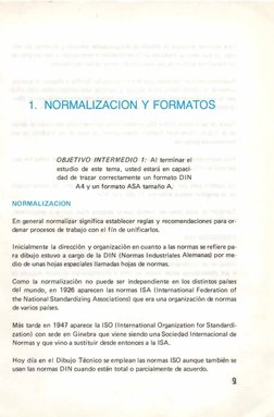 1. NORMALIZACION Y FORMATOS
OBJETIVO INTERMEDIO 1: Al terminar el
estudio de este tema, usted estará en capaci
dad de traza