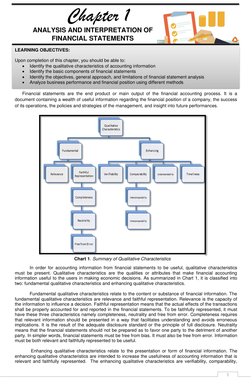 1
LEARNING OBJECTIVES:
Upon completion of this chapter, you should be able to:
Identify the qualitative chara