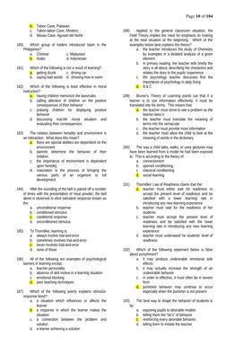 Page 10 of 104
b.
Tabon Cave, Palawan
c.
Tabon-tabon Cave, Mindoro
d.
Masao Cave, Agusan del Norte
180)
Which group of trad