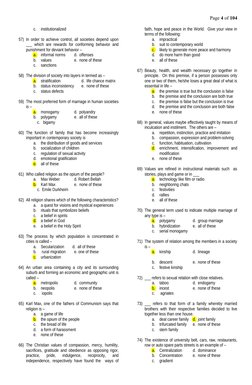 Page 4 of 104
c.
institutionalized
57) In order to achieve control, all societies depend upon
___ which are rewards for conf