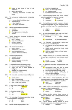 Page 8 of 104
b.
adding a deep sense of guilt to the
misbehavior
c.
causing open rebellion
d.
a temporary improveme