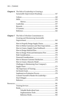 viii • Contents
6
Chapter The Role of Leadership in Creating a
Sustainable Improvement Roadmap.........................