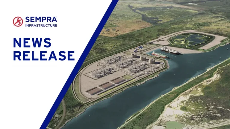 Sempra Infrastructure/Port Arthur LNG News Release