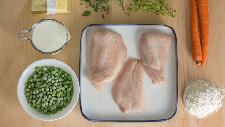 Fish Pie ingredients