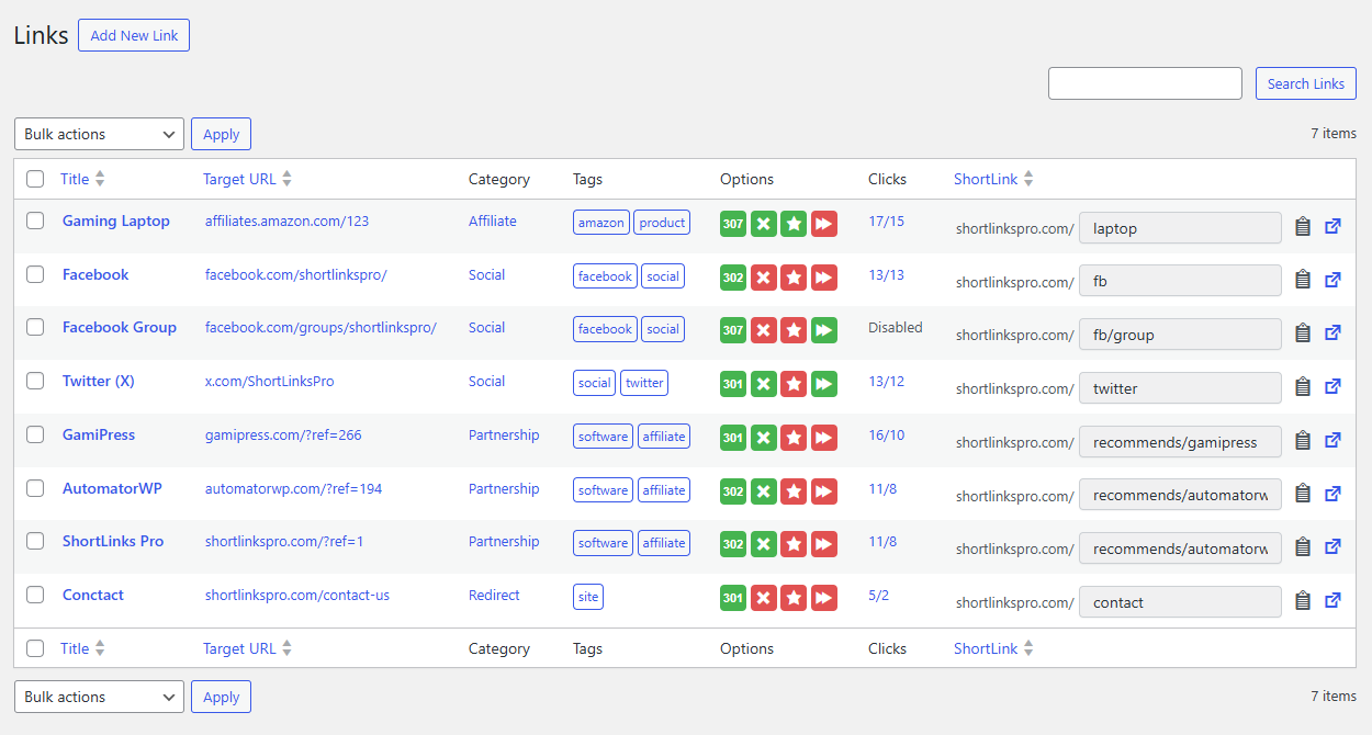 Easily create short links from any URL.