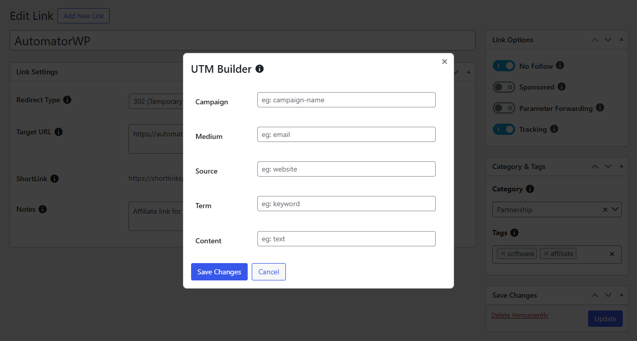 UTM Builder included!