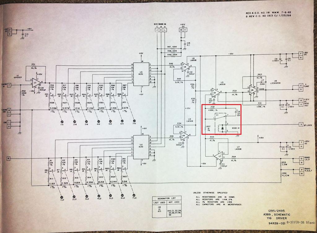 micro-tel 1295 A3B9 YIG driver loop damping