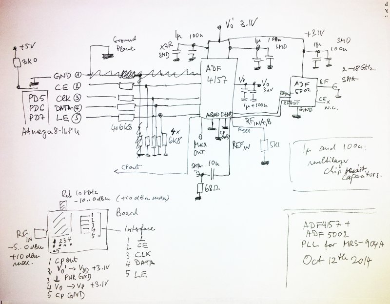 msr pll adf5002 adf4157 schematic