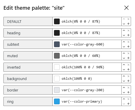 ska-blocks Tailwind theme palette