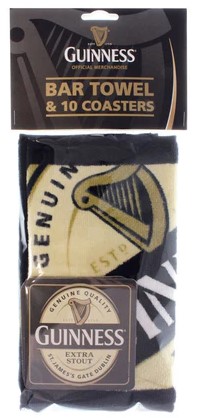 Guinness Tea Towel and Coaster Set
