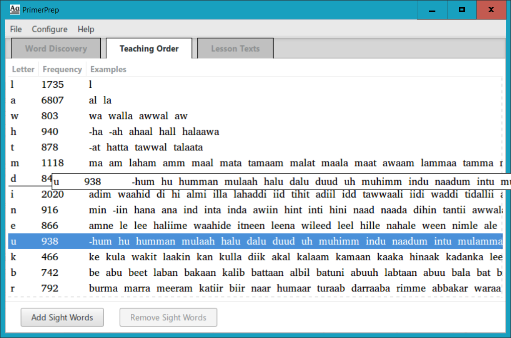 Teaching Order drag-and-drop