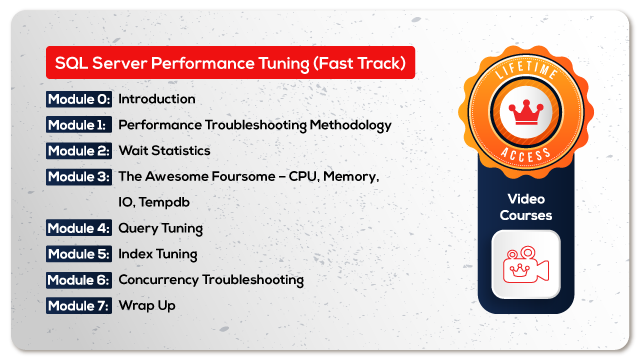SQL Server Performance Tuning Video Course