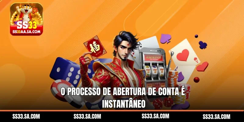 O processo de abertura de conta é instantâneo