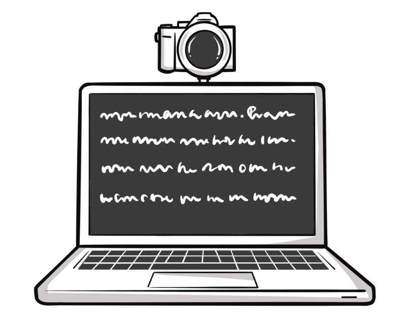 Camera over laptop style setup Camera over laptop