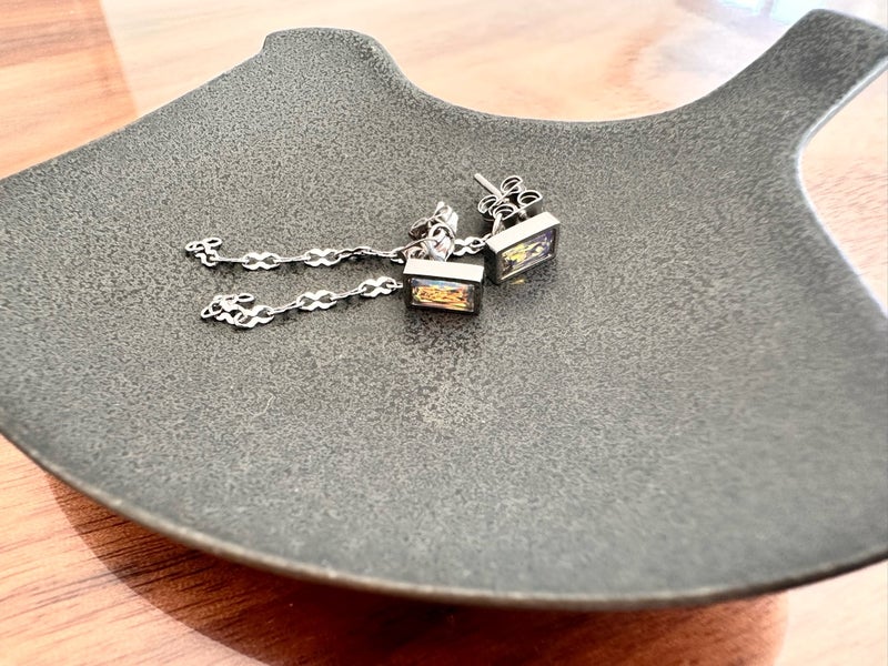 yukiさんコラボピアス ドロップとスクエア