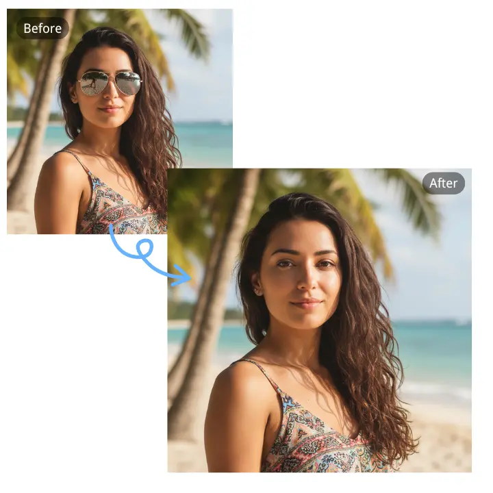 Remove Glasses from Photo