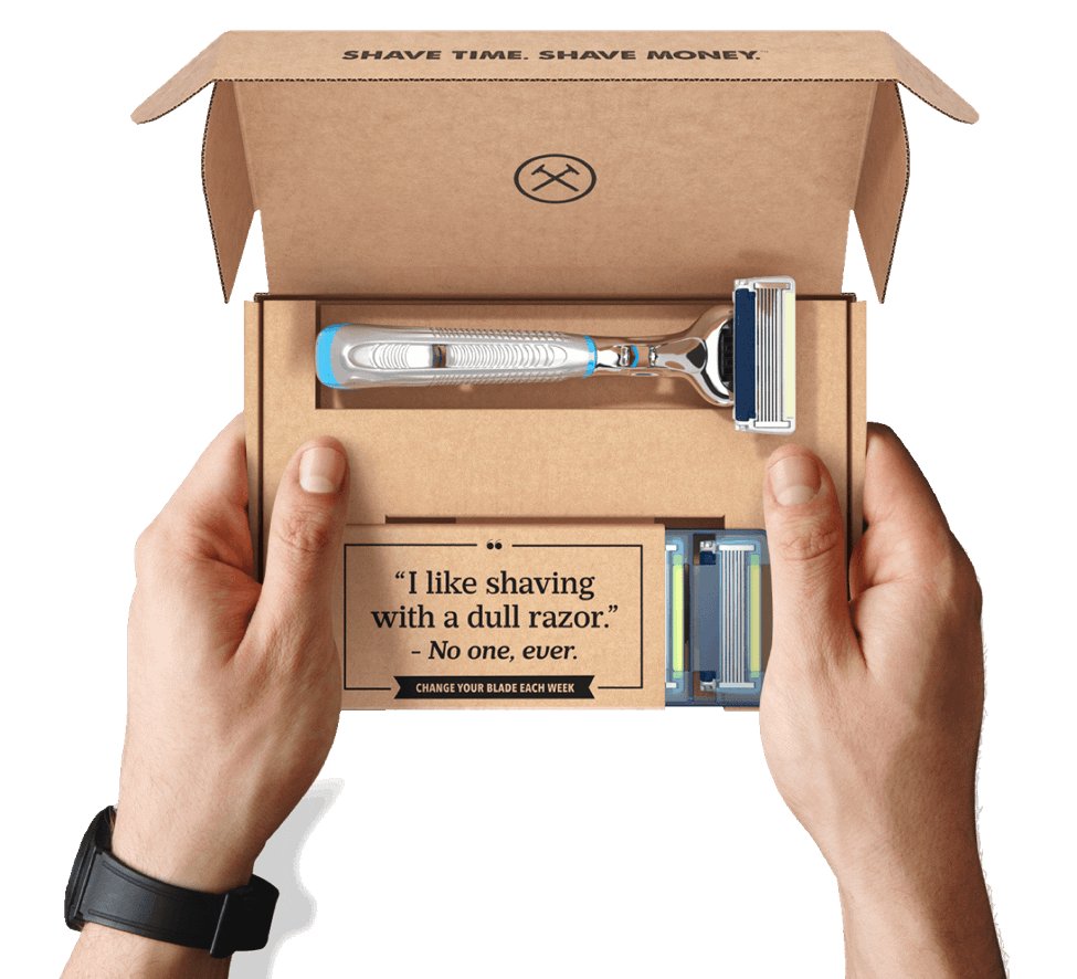 boîte avec compartiments DollarShaveClub