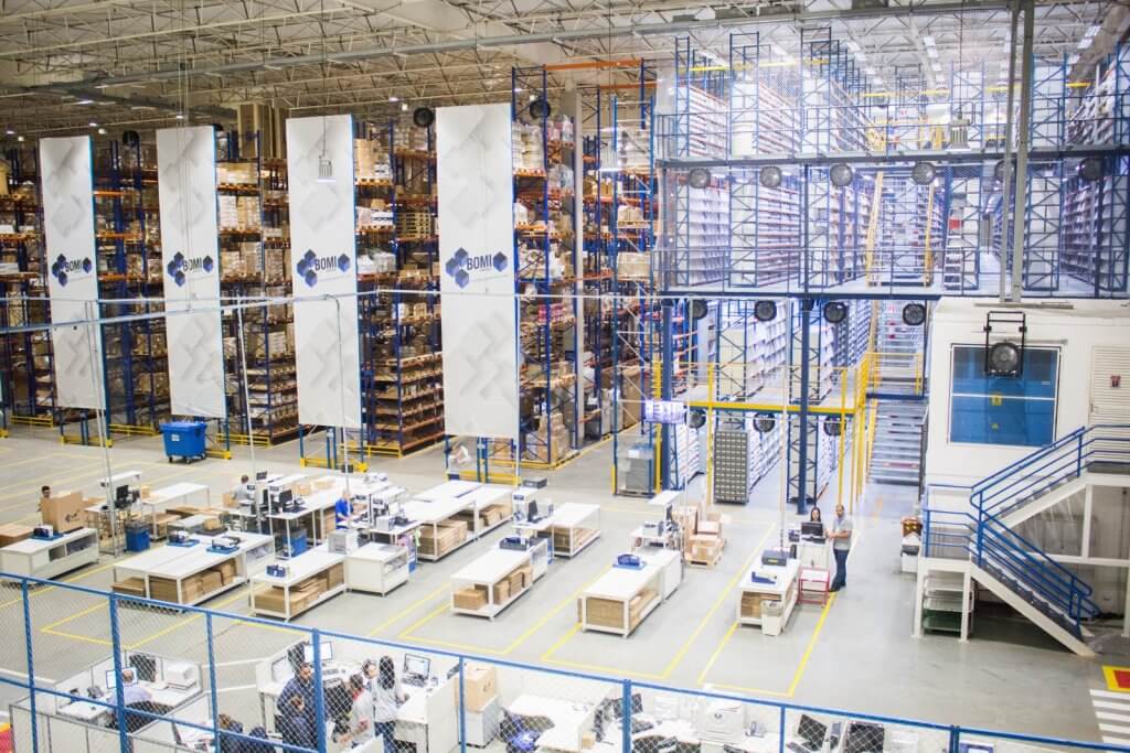 huge warehouse with shelves