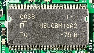 An SDR SDRAM chip