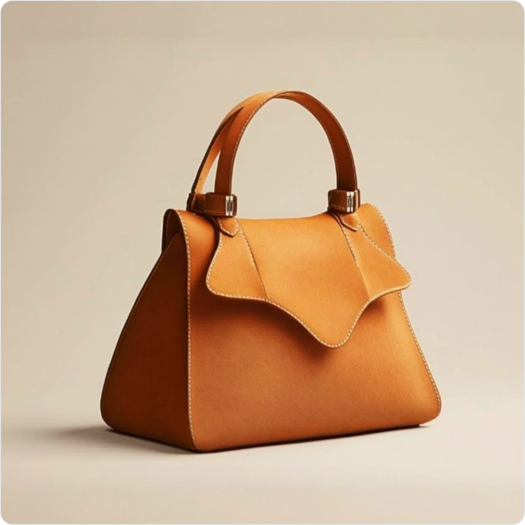 caramel leather women's handbag