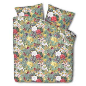 Dekbedovertrek Katoen - Tweepersoons (200x220 cm) - Meerkleurig Katoen - Dessin: Bloemen - Dekbed Discounter - Dekbed-Discounter.nl