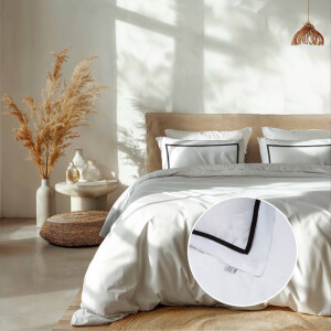 Dekbedovertrek Hotel Deluxe - Lits-Jumeaux (240x220 cm) - Wit/ Rood/ Blauw/ Paars Microvezel - Dessin: Effen - Luna Bedding - Dekbed-Discounter.nl